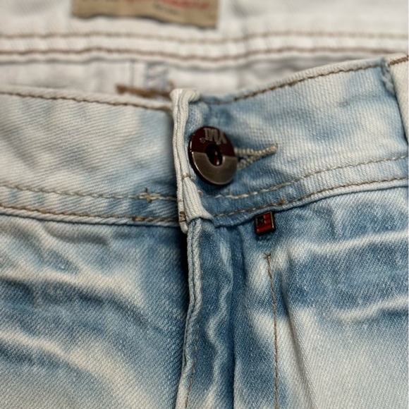 Patriotic Jean Shorts Unique Stars and Stripes Design 100% Cotton Junior Size 11 - Picture 5 of 9